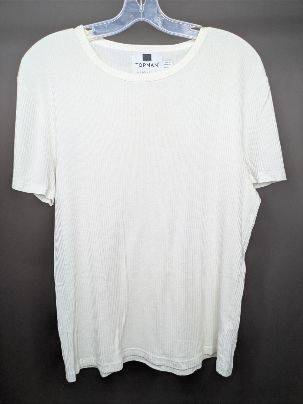 Topman White Ribbed Short-Sleeve Shirt